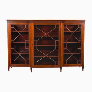 Großes antikes Breakfront Bücherregal, 1870