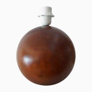 Wood Ball Table Lamp, 1970s