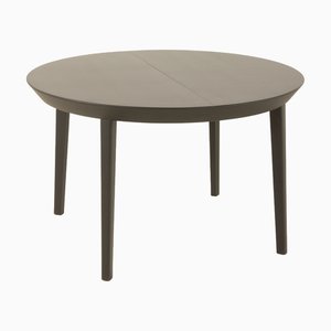 Schwarz lackierter runder Esstisch aus Teak von Ole Hald für Gudme Mobelfabrik, Dänemark, 1960er