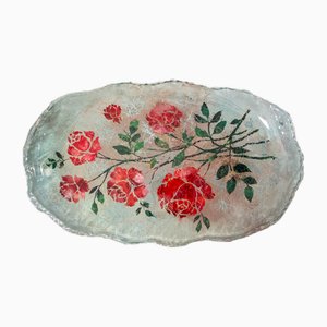 Centrotavola grande in vetro spesso, 1950