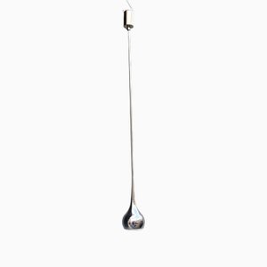 Minimal Trombetta Chandelier in Chromed Metal by Angelo Brotto for Esperia Trombetta, 1970s