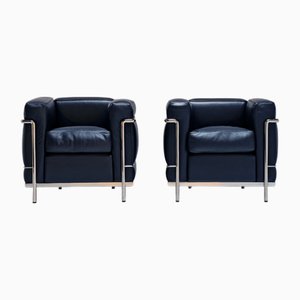 LC2 Einsitzer Set von Le Corbusier für Cassina, 2er Set