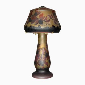 Lampe Champignon en Pâte de Verre par Emile Gallé, 1980s