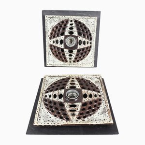 Mid-Century Op Art Wall Lamps from Bremselmann & Becker, Germany, 1970s, Set of 2
