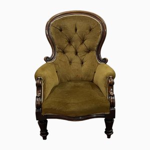 19th Century Victorian Armchair in Mahogany
