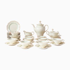 Swedish Karlskrona Porcelain Tea Service from Hackefors, 1960s, Set of 38