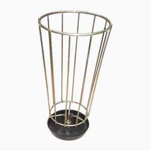 Schwarzer Schirmständer aus Metall, 1960er