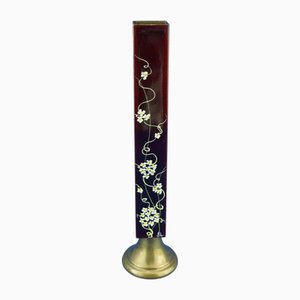 20th Century, Oriental Bronze Vase with Enamels and Floral Decorations Early 1900s - China or Japan, 1890s