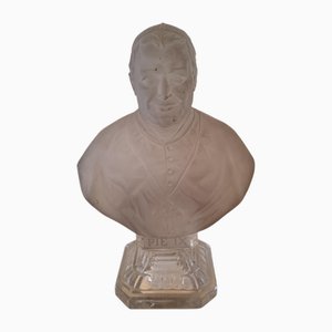 Ancient Crystal Bust of St Louis Pope Pius IX, 1890s