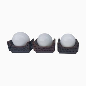 Mid-Century Modern Ceramic Wall Lights, Set of 3