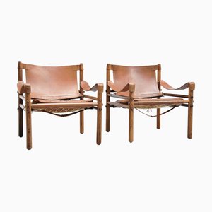 Set of Vintage Scirocco Safari Armchairs by Arne Norell for Arne Norell Ab, 1960s, Set of 2