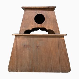 Japanese Minimalist Wooden Fumidai Step Stool, 1920s