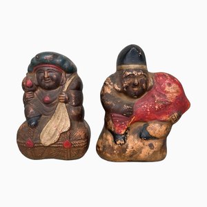 Ebisu et Daikoku Lucky Gods Meiji, 1890s, Set de 2