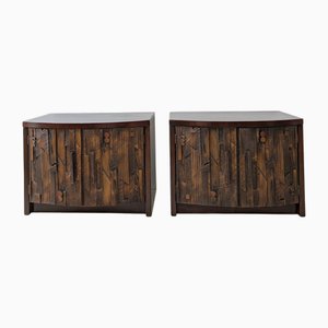 Mid-Century Brutalist Pueblo Cabinets, Usa, 1970s, Set of 2