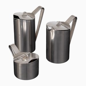 Teeservice aus Edelstahl von Fratelli, 1970er, 3er Set