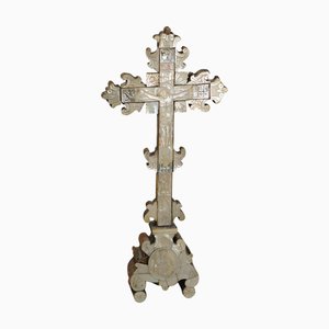 Crucifijo de Altar de madera de olivo, siglo XIX