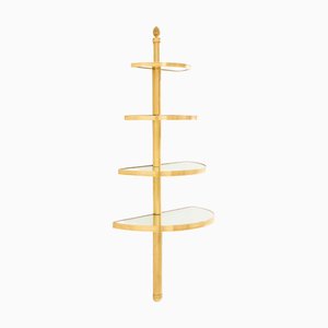 Demi-Lune Regalsystem aus Bronze & Spiegel von Maison Jansen, 1932