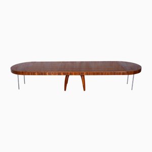 Czech Extendable Dining Table in Walnut attributed to Jindrich Halabala for Up Závody, 1930s