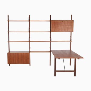 Dänisches Royal System Regalsystem mit Esstisch aus Teak von Poul Cadovius für Cado, 1960er