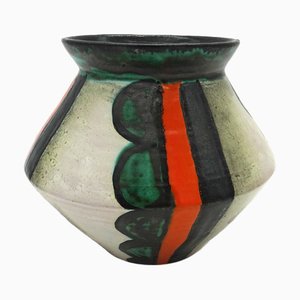 Art Deco Ceramic Vase by Friedrich Goldscheider for Goldscheider Manufactory, Vienna, Austria, 1930s