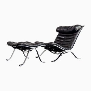 Set of Ari Lounge Chair and Ottoman by Arne Norell from Arne Norell AB