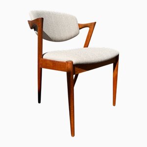 Sedia Mid-Century moderna in teak nr. 42 di Kai Kristiansen, anni '60