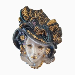 Venezianische Keramikmaske, Italien, 1980er