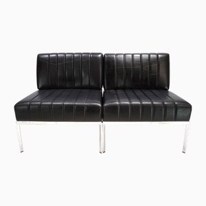 Sillones de cuero, años 70. Juego de 2