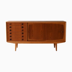 Credenza in teak e quercia, Scandinavia, anni '50-'60