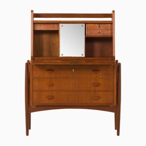 Danish Mid-Century Modern Teak Secreatire with Vanity attributed to Poul Volther, 1960s