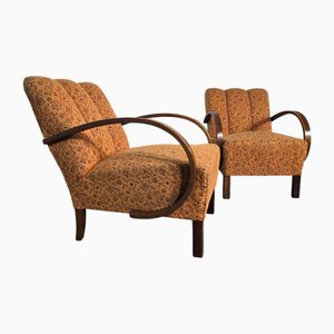 Vintage Sessel von Jindrich Halabala, 1940er, 2er Set