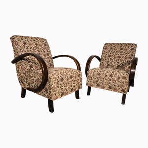 Fauteuils Vintage par Jindrich Halabala, 1940s, Set de 3