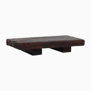 Table Basse Wabi Sabi Rustique en Bois de Chêne, France, 1950s