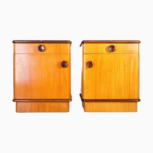 Mid-Century Nachttische von Jindrich Halabala für Up Zavody, 1950er, 2er Set