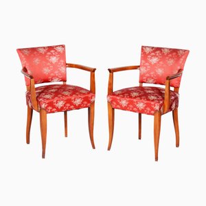 Fauteuils Art Déco en Hêtre attribués à Jules Leleu, France, 1930s, Set de 2