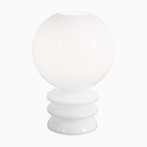 Large Italian Style White Glass Table Lamp from Indoor, 1970s