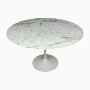Large Vintage Round Tulip Table in Marble by Eero Saarinen for Knoll International, 1970s