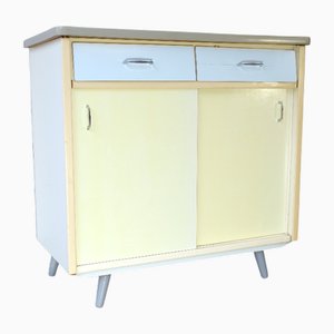 Commode à Tiroirs Vintage avec Portes Coulissantes, 1950s