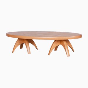 Tschechischer Mid-Century Couchtisch aus Eiche, 1950er