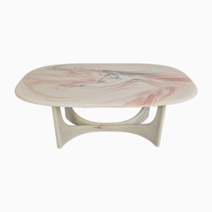 Mid-Century Marmorino Couchtisch, Italien, 1970er