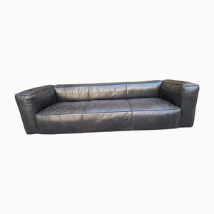 Großes Sofa aus Braunem Leder, 1980er