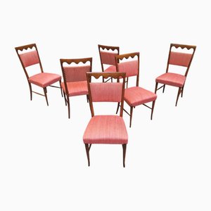 Chairs with High Scrolls attributed to Paolo Buffa, 1940s, Set of 6