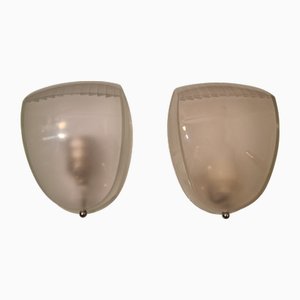 Glas Wandlampen von Artemide, 1970er, 2er Set
