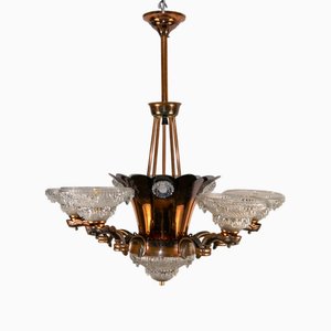 Art Deco Chandelier from Ezan, France, 1935