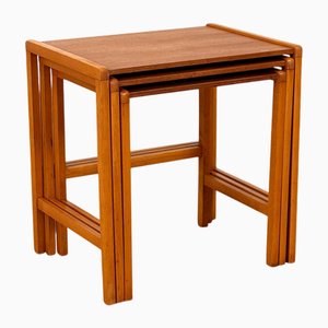 Tables en Teck, 1950s-1960s, Set de 3