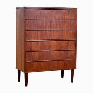 Danish Teak Chest of Drawers, 1950s-1960s