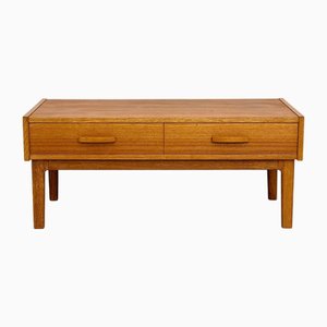 Hall Table in Teak with 2 Drawers, Sweden, 1960s