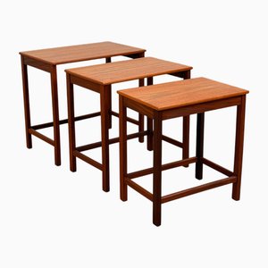 Tables Gigognes en Teck, Danemark, 1950s-1960s, Set de 3