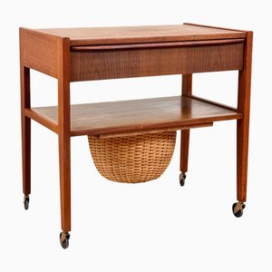 Table d'Appoint Chariot en Teck, Danemark, 1950s-1960s