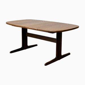 Oval Dining Table in Oak with 2 Extensions from Skovfrom, Denmark, 1950s-1960s